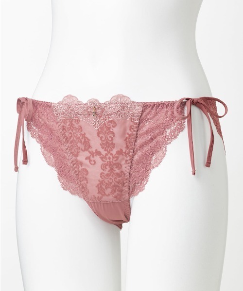 tutuanna（チュチュアンナ）の「ショーツレディース [グラマジック・寄せる]ダマスクドールヒモショーツ（ショーツ・レディース・ブラック/サックスブルー/ピンク/グレー/グリーン・L/M）」の7枚目の写真