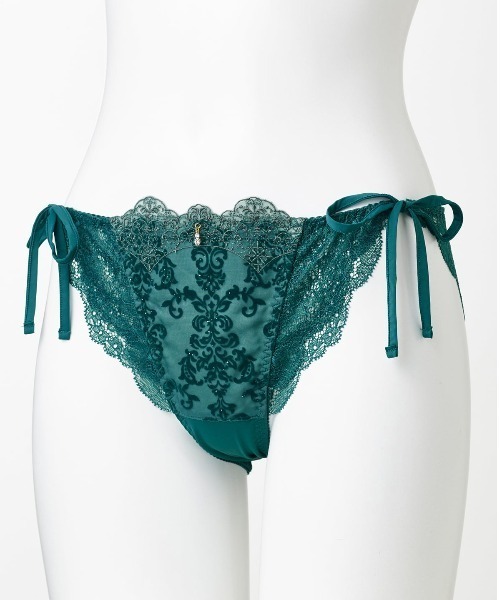 tutuanna（チュチュアンナ）の「ショーツレディース [グラマジック・寄せる]ダマスクドールヒモショーツ（ショーツ・レディース・ブラック/サックスブルー/ピンク/グレー/グリーン・L/M）」の18枚目の写真