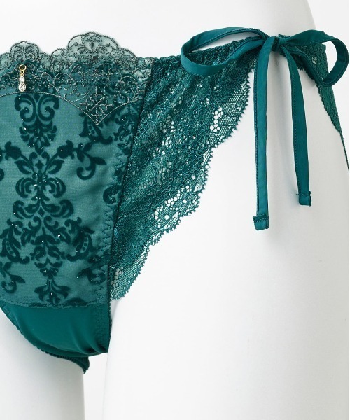 tutuanna（チュチュアンナ）の「ショーツレディース [グラマジック・寄せる]ダマスクドールヒモショーツ（ショーツ・レディース・ブラック/サックスブルー/ピンク/グレー/グリーン・L/M）」の20枚目の写真