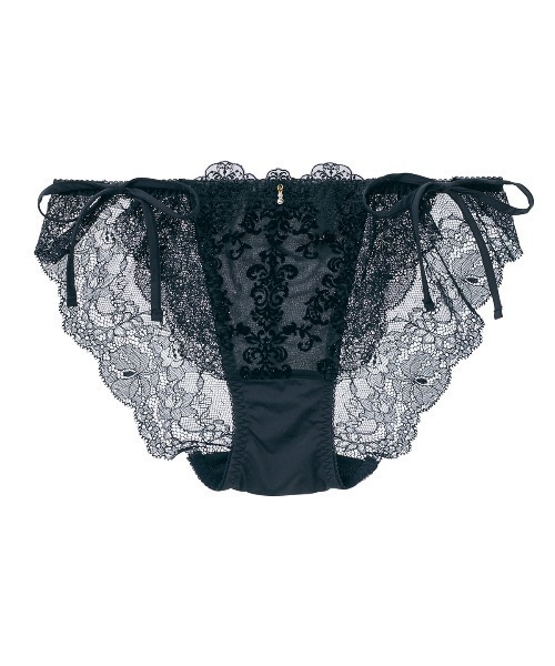 tutuanna（チュチュアンナ）の「ショーツレディース [グラマジック・寄せる]ダマスクドールヒモショーツ（ショーツ・レディース・ブラック/サックスブルー/ピンク/グレー/グリーン・L/M）」の14枚目の写真