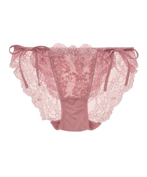 tutuanna（チュチュアンナ）の「ショーツレディース [グラマジック・寄せる]ダマスクドールヒモショーツ（ショーツ・レディース・ブラック/サックスブルー/ピンク/グレー/グリーン・L/M）」の6枚目の写真