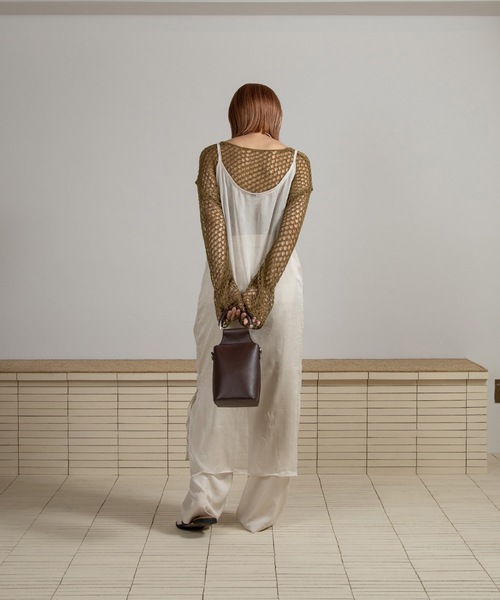 Amiur(エミレ)の「smooth mesh tops / スムースメッシュトップス(Tシャツ/カットソー・レディース・アイボリー/グリーン系その他/ブラック/ピンク・FREE)」の19枚目の写真