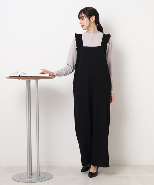 DRESKIP（ドレスキップ）の「◆3シーズン活躍！ しぼしぼハイネックトップス（Tシャツ/カットソー・レディース・オフホワイト/ブルー/ライトグレー/ブラック・02/04/03）」の11枚目の写真