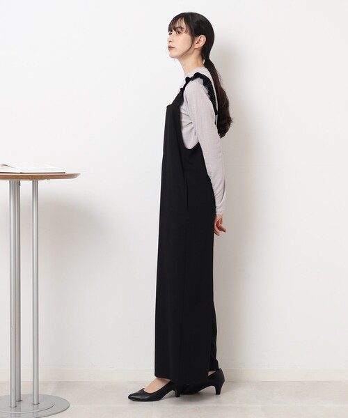 DRESKIP（ドレスキップ）の「◆3シーズン活躍！ しぼしぼハイネックトップス（Tシャツ/カットソー・レディース・オフホワイト/ブルー/ライトグレー/ブラック・02/04/03）」の12枚目の写真