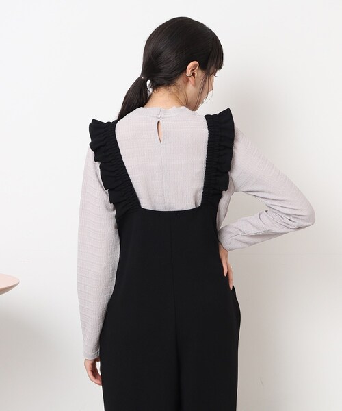 DRESKIP（ドレスキップ）の「◆3シーズン活躍！ しぼしぼハイネックトップス（Tシャツ/カットソー・レディース・オフホワイト/ブルー/ライトグレー/ブラック・02/04/03）」の16枚目の写真