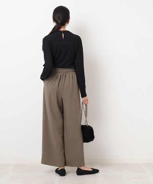 DRESKIP（ドレスキップ）の「◆3シーズン活躍！ しぼしぼハイネックトップス（Tシャツ/カットソー・レディース・オフホワイト/ブルー/ライトグレー/ブラック・02/04/03）」の19枚目の写真