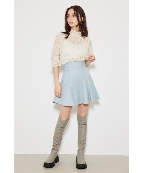 rienda(リエンダ)の「パフスリーブレースブラウス(シャツ/ブラウス・レディース・ブラック/ベージュ/ライトグリーン/ピンク・FREE)」の16枚目の写真