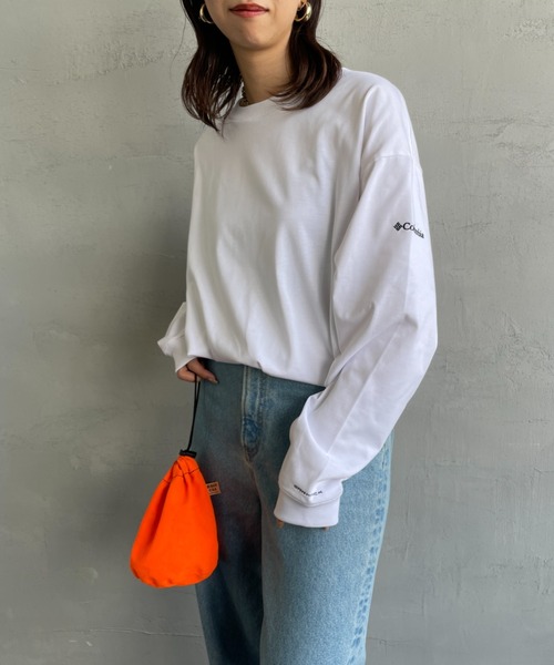 Columbia（コロンビア）の「【WEB限定】[Columbia/コロンビア] Mount Hood バックグラフィック プリントTシャツ（Tシャツ/カットソー・レディース・ダークグリーン/ホワイト/ブラック・M/L）」の7枚目の写真