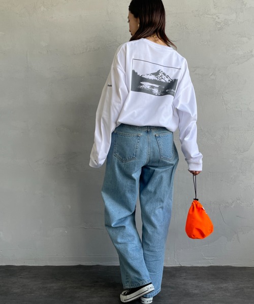 Columbia（コロンビア）の「【WEB限定】[Columbia/コロンビア] Mount Hood バックグラフィック プリントTシャツ（Tシャツ/カットソー・レディース・ダークグリーン/ホワイト/ブラック・M/L）」の4枚目の写真