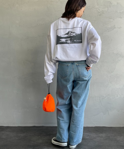 Columbia（コロンビア）の「【WEB限定】[Columbia/コロンビア] Mount Hood バックグラフィック プリントTシャツ（Tシャツ/カットソー・レディース・ダークグリーン/ホワイト/ブラック・M/L）」の10枚目の写真