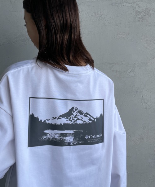 Columbia（コロンビア）の「【WEB限定】[Columbia/コロンビア] Mount Hood バックグラフィック プリントTシャツ（Tシャツ/カットソー・レディース・ダークグリーン/ホワイト/ブラック・M/L）」の19枚目の写真