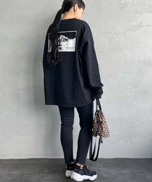 Columbia（コロンビア）の「【WEB限定】[Columbia/コロンビア] Mount Hood バックグラフィック プリントTシャツ（Tシャツ/カットソー・レディース・ダークグリーン/ホワイト/ブラック・M/L）」の5枚目の写真