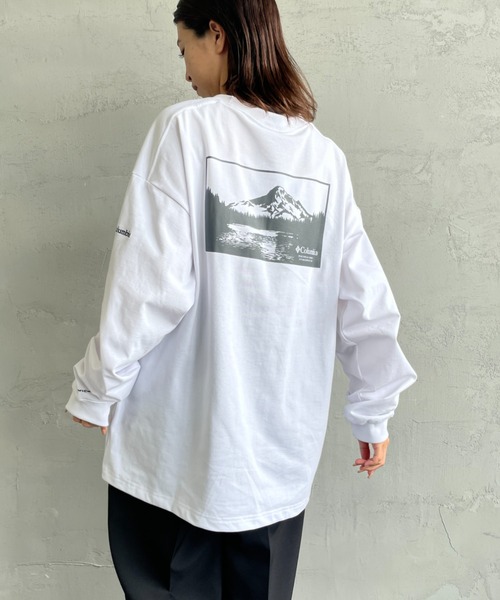 Columbia（コロンビア）の「【WEB限定】[Columbia/コロンビア] Mount Hood バックグラフィック プリントTシャツ（Tシャツ/カットソー・レディース・ダークグリーン/ホワイト/ブラック・M/L）」の16枚目の写真