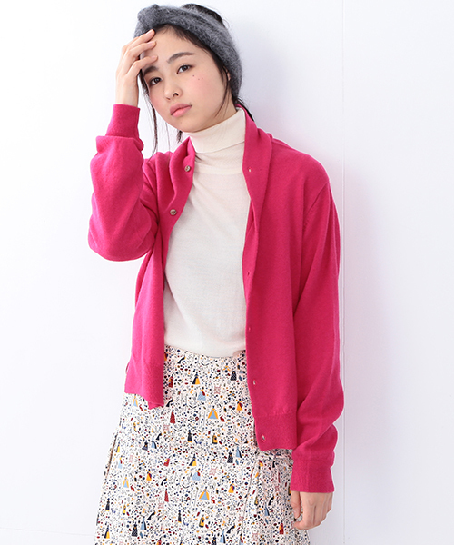 BEAMS BOY(ビームスボーイ)の「BEAMS BOY / 12ゲージ フジヤマ カーディガン(カーディガン/ボレロ・レディース・グレー/ブラック/レッド系その他・ONE SIZE)」の3枚目の写真