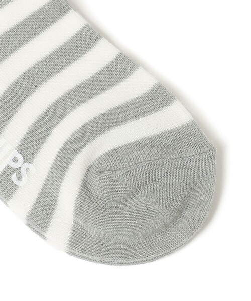 SHIPS（シップス）の「SHIPS KIDS:ボーダー リボン ハイ ソックス（ソックス/靴下・キッズ・ライトグレー/ネイビー・MEDIUM/LARGE/SMALL）」の5枚目の写真