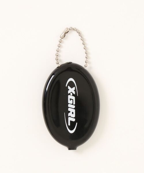 X-girl（エックスガール）の「【X-girl /エックスガール】 BROKEN OVAL LOGO COIN CASE（コインケース・レディース・ブラック/パープル/イエロー・FREE）」の2枚目の写真