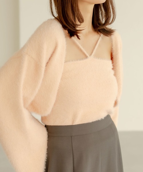 fupel(フぺル)の「シャギーカーディガンキャミセット(アンサンブル・レディース・ブラウン系その他/ピンク/アイボリー・FREE)」の17枚目の写真