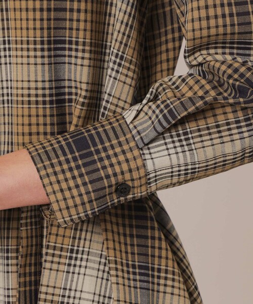MACKINTOSH LONDON(マッキントッシュ ロンドン)の「オンブレーチェックウールワンピース(ワンピース・レディース・ベージュ系その他・38/40)」の7枚目の写真