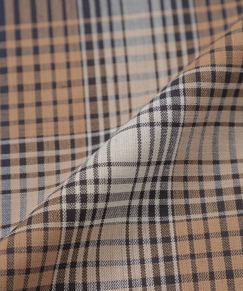 MACKINTOSH LONDON(マッキントッシュ ロンドン)の「オンブレーチェックウールワンピース(ワンピース・レディース・ベージュ系その他・38/40)」の12枚目の写真