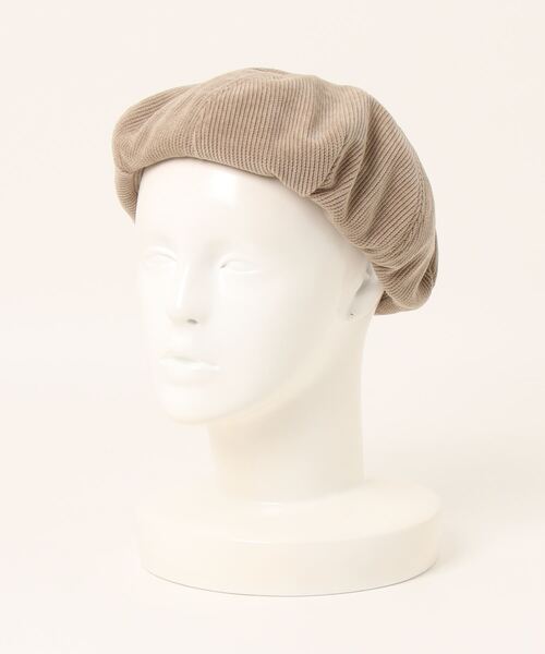 WHO'S WHO gallery（フーズフーギャラリー）の「コーデュロイベレー（ハンチング/ベレー帽・レディース・ブラック/ベージュ・FREE）」の7枚目の写真