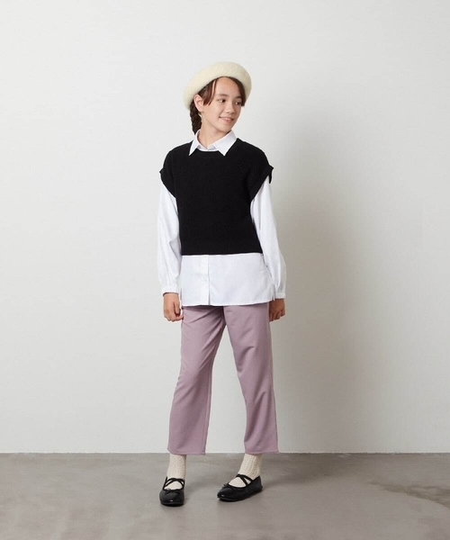 a.v.v（アーヴェヴェ）の「[KIDS]シャギーべレー帽（ハンチング/ベレー帽・キッズ・ベージュ/ライトピンク/ブラック・ONESIZE）」の15枚目の写真