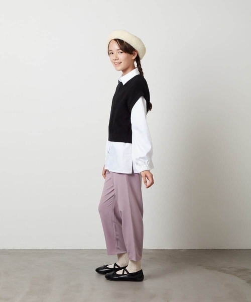 a.v.v（アーヴェヴェ）の「[KIDS]シャギーべレー帽（ハンチング/ベレー帽・キッズ・ベージュ/ライトピンク/ブラック・ONESIZE）」の16枚目の写真