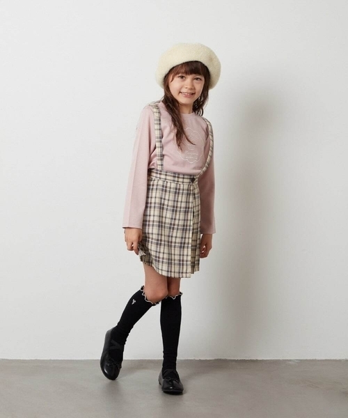 a.v.v（アーヴェヴェ）の「[KIDS]シャギーべレー帽（ハンチング/ベレー帽・キッズ・ベージュ/ライトピンク/ブラック・ONESIZE）」の18枚目の写真