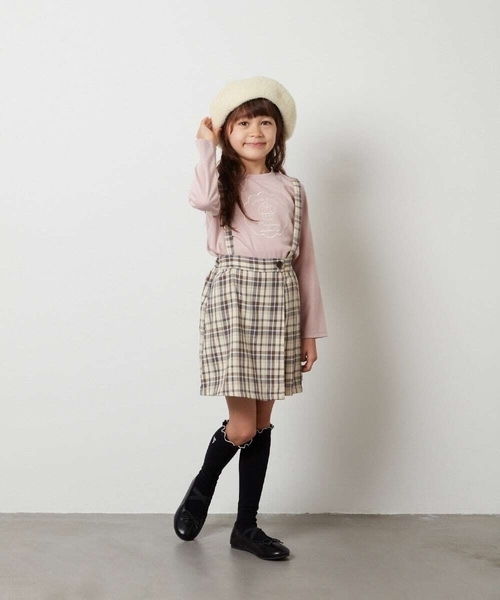 a.v.v（アーヴェヴェ）の「[KIDS]シャギーべレー帽（ハンチング/ベレー帽・キッズ・ベージュ/ライトピンク/ブラック・ONESIZE）」の20枚目の写真