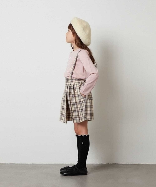 a.v.v（アーヴェヴェ）の「[KIDS]シャギーべレー帽（ハンチング/ベレー帽・キッズ・ベージュ/ライトピンク/ブラック・ONESIZE）」の22枚目の写真