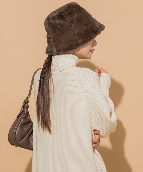 VICKY(ビッキー)の「【KOREAN ITEM】ファーバケットハット(ハット・レディース・ブラック/ブラウン・FREE)」の1枚目の写真