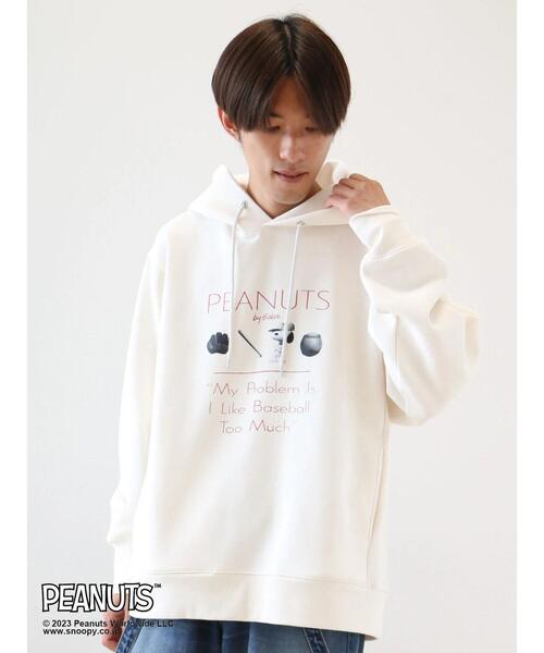 CRAFT STANDARD BOUTIQUE(クラフトスタンダードブティック)の「PEANUTS裏起毛スウェットパーカー(Tシャツ/カットソー・レディース・アイボリー/チャコールグレー・M/L)」の11枚目の写真