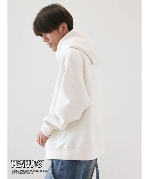 CRAFT STANDARD BOUTIQUE(クラフトスタンダードブティック)の「PEANUTS裏起毛スウェットパーカー(Tシャツ/カットソー・レディース・アイボリー/チャコールグレー・M/L)」の12枚目の写真