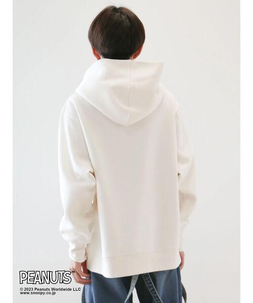 CRAFT STANDARD BOUTIQUE(クラフトスタンダードブティック)の「PEANUTS裏起毛スウェットパーカー(Tシャツ/カットソー・レディース・アイボリー/チャコールグレー・M/L)」の13枚目の写真