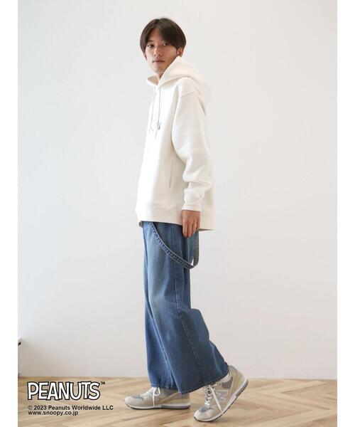 CRAFT STANDARD BOUTIQUE(クラフトスタンダードブティック)の「PEANUTS裏起毛スウェットパーカー(Tシャツ/カットソー・レディース・アイボリー/チャコールグレー・M/L)」の15枚目の写真