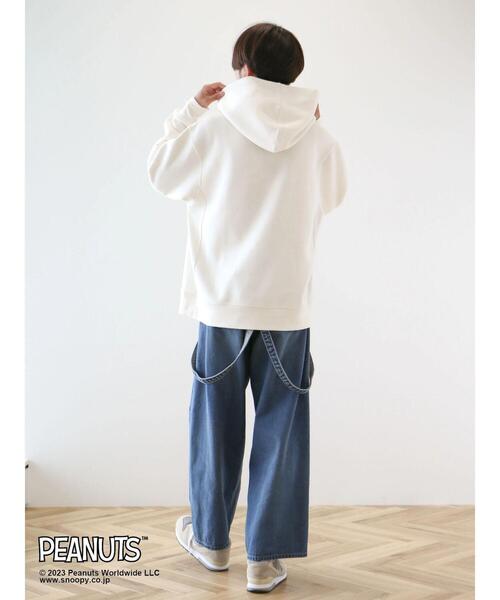 CRAFT STANDARD BOUTIQUE(クラフトスタンダードブティック)の「PEANUTS裏起毛スウェットパーカー(Tシャツ/カットソー・レディース・アイボリー/チャコールグレー・M/L)」の16枚目の写真