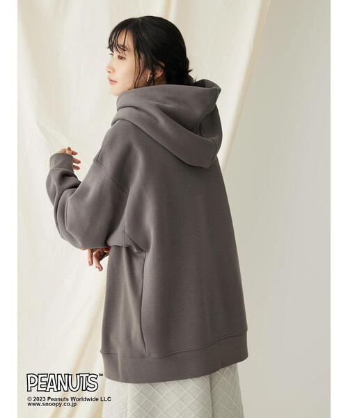 CRAFT STANDARD BOUTIQUE(クラフトスタンダードブティック)の「PEANUTS裏起毛スウェットパーカー(Tシャツ/カットソー・レディース・アイボリー/チャコールグレー・M/L)」の19枚目の写真