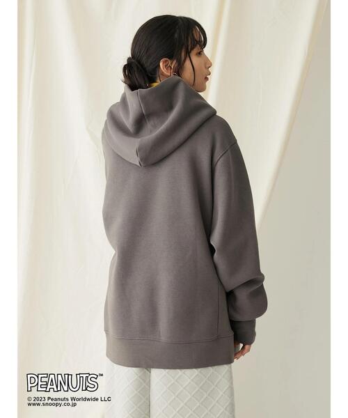 CRAFT STANDARD BOUTIQUE(クラフトスタンダードブティック)の「PEANUTS裏起毛スウェットパーカー(Tシャツ/カットソー・レディース・アイボリー/チャコールグレー・M/L)」の20枚目の写真