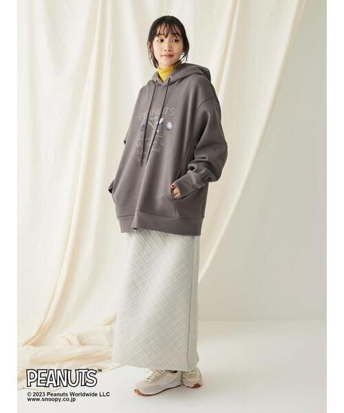 CRAFT STANDARD BOUTIQUE(クラフトスタンダードブティック)の「PEANUTS裏起毛スウェットパーカー(Tシャツ/カットソー・レディース・アイボリー/チャコールグレー・M/L)」の22枚目の写真
