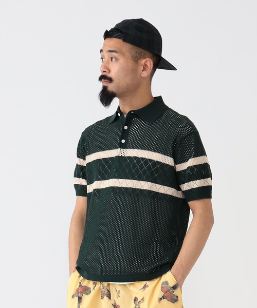 BEAMS PLUS / ストライプ ニット ポロシャツ BEAMS MEN｜BEAMS PLUS｜ストライプ ニット ポロシャツ