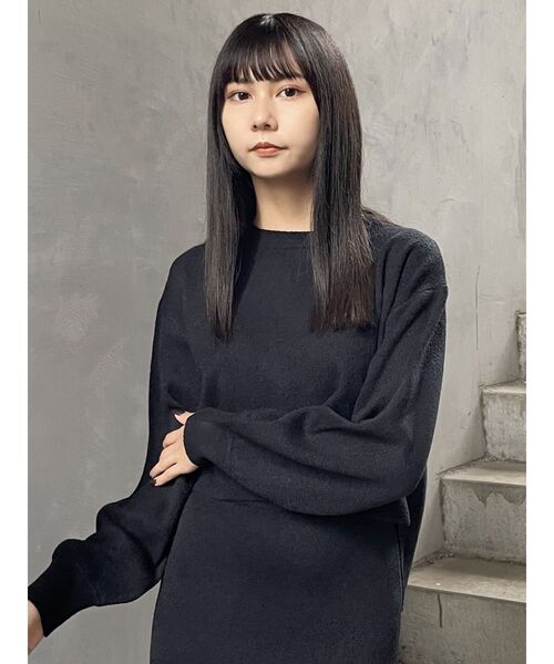 MURUA（ムルーア）の「ループヤーンボトルネックトップス（ニット/セーター・レディース・ブラック/グレー/ブルー/ダークオレンジ・FREE）」の7枚目の写真