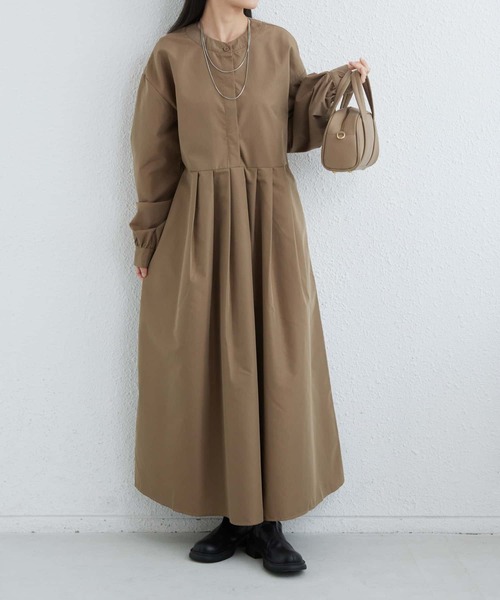 MAISON DE THERESE(メゾン ド テレーズ)の「ハーフボタン ボリュウームワンピース シャツワンピース(シャツワンピース・レディース・ブラック/ベージュ/グレー/ブラウン・L/M/S)」の22枚目の写真