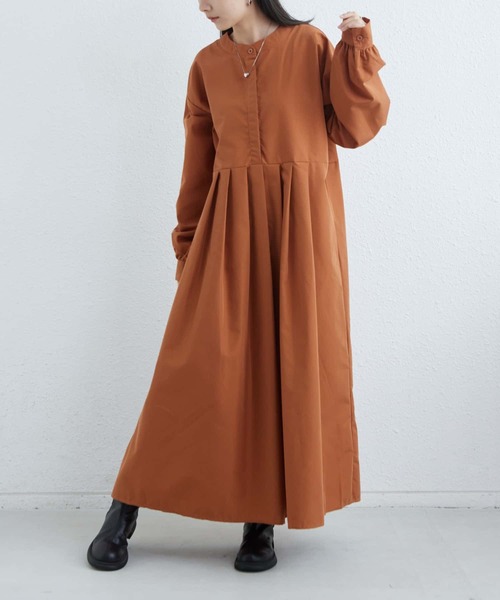 MAISON DE THERESE(メゾン ド テレーズ)の「ハーフボタン ボリュウームワンピース シャツワンピース(シャツワンピース・レディース・ブラック/ベージュ/グレー/ブラウン・L/M/S)」の21枚目の写真
