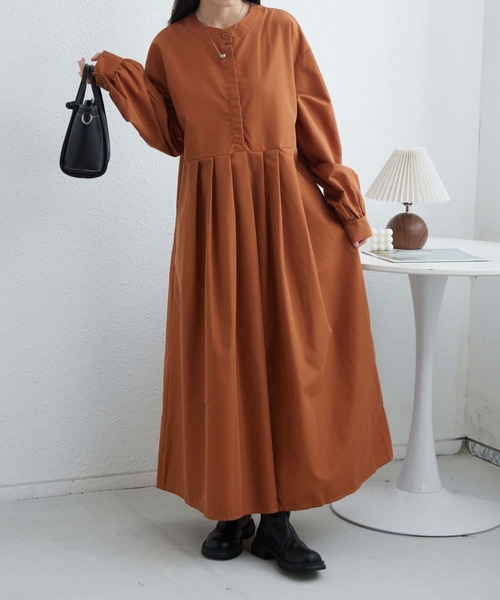 MAISON DE THERESE(メゾン ド テレーズ)の「ハーフボタン ボリュウームワンピース シャツワンピース(シャツワンピース・レディース・ブラック/ベージュ/グレー/ブラウン・L/M/S)」の14枚目の写真