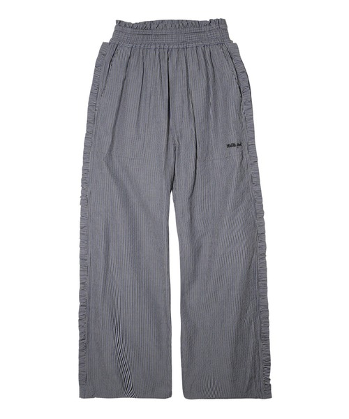 MILKFED.（ミルクフェド）の「STRIPPED RUFFLE PANTS（その他パンツ・レディース・ライトグリーン/ブラック/ライトブルー・ONE SIZE）」の2枚目の写真