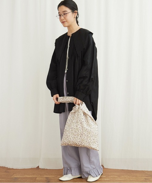 fig London(フィグロンドン)の「petit blouse(シャツ/ブラウス・レディース・ブラック/ホワイト・FREE)」の14枚目の写真