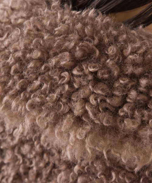 OMNES(オムネス)の「プードル衿付きファージャケット(その他アウター・レディース・ブラック/アイボリー/モカ・FREE)」の6枚目の写真