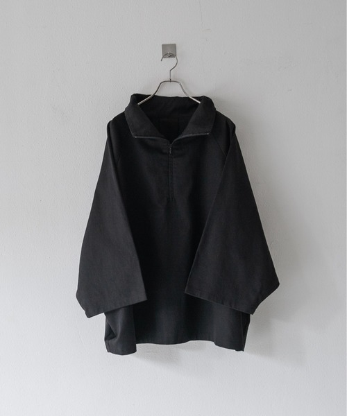 Utusiyo(ウツシヨ)の「half zip pullover 帆布(その他トップス・メンズ・ブラック/キナリ・FREE)」の4枚目の写真