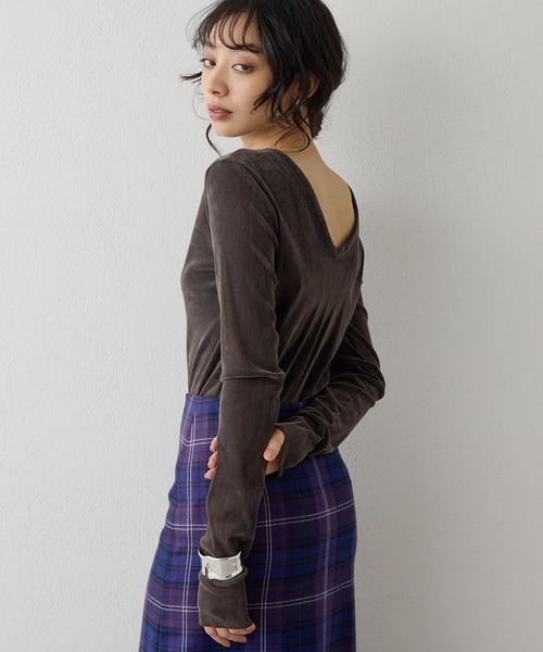 フロッキーバックシャンカットソー（Tシャツ/カットソー）｜Whim