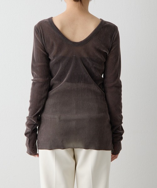 【新品タグ付】Whim Gazette グレー フロッキーバックシャンカットソー Whim Gazette tシャツ フロッキーバックシャンカットソー