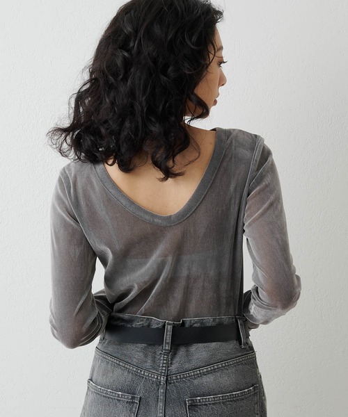 フロッキーバックシャンカットソー（Tシャツ/カットソー）｜Whim